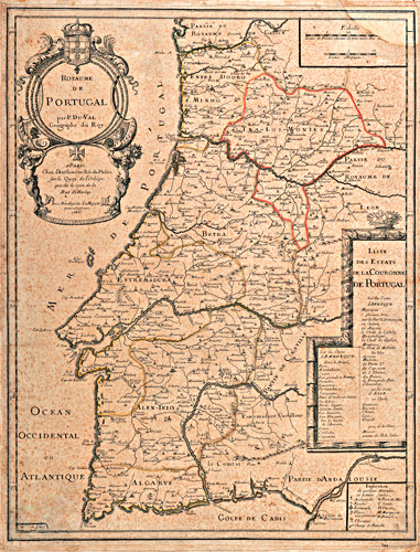 IMPORTANTE MAPA DO REINO DE PORTUGAL (SÉC. XVIII) - Leiloeira Serralves